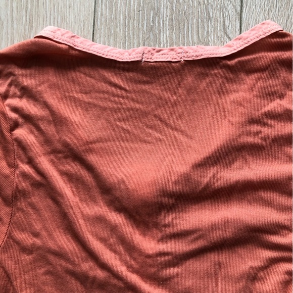 James Perse Y2K Long Sleeve Top in Orange Size 3 /L - Picture 9 of 11